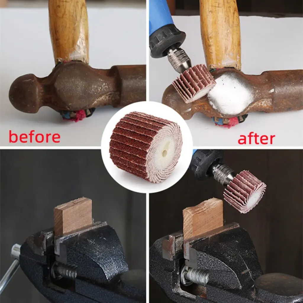 فرشة صنفرة ماركة 123، قطر 20 مللي، سمك 25، اكس 6 مللي، خشانات 60-80.webp