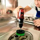 فرشة تنظيف بلاستيك 4 بوصة – شعيرات خضراء قوية – تركب على شنيور (أُكس 6 مم) من CONVEX.webp