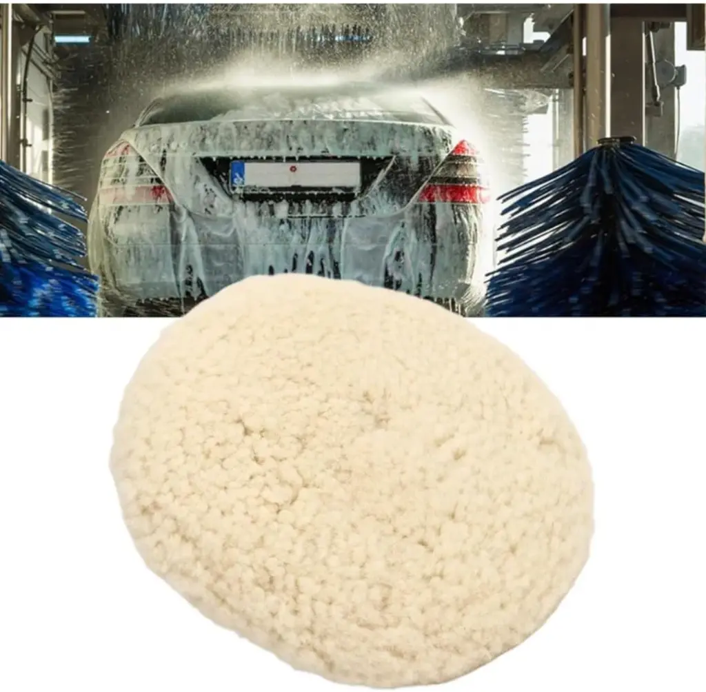 قرص تلميع صوف طبيعي 9 بوصة من DROMIRI – للتلميع الاحترافي لجسم السيارة والأثاث اللامع (2).webp