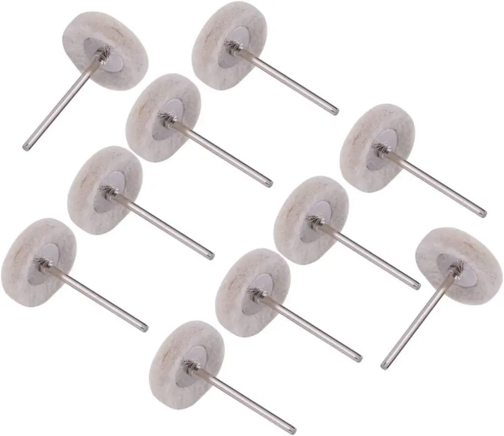 ⚪ طقم 10 قطع لباد تلميع أبيض طبيعي – 25 مم – أكس 2.35 مم (6).webp