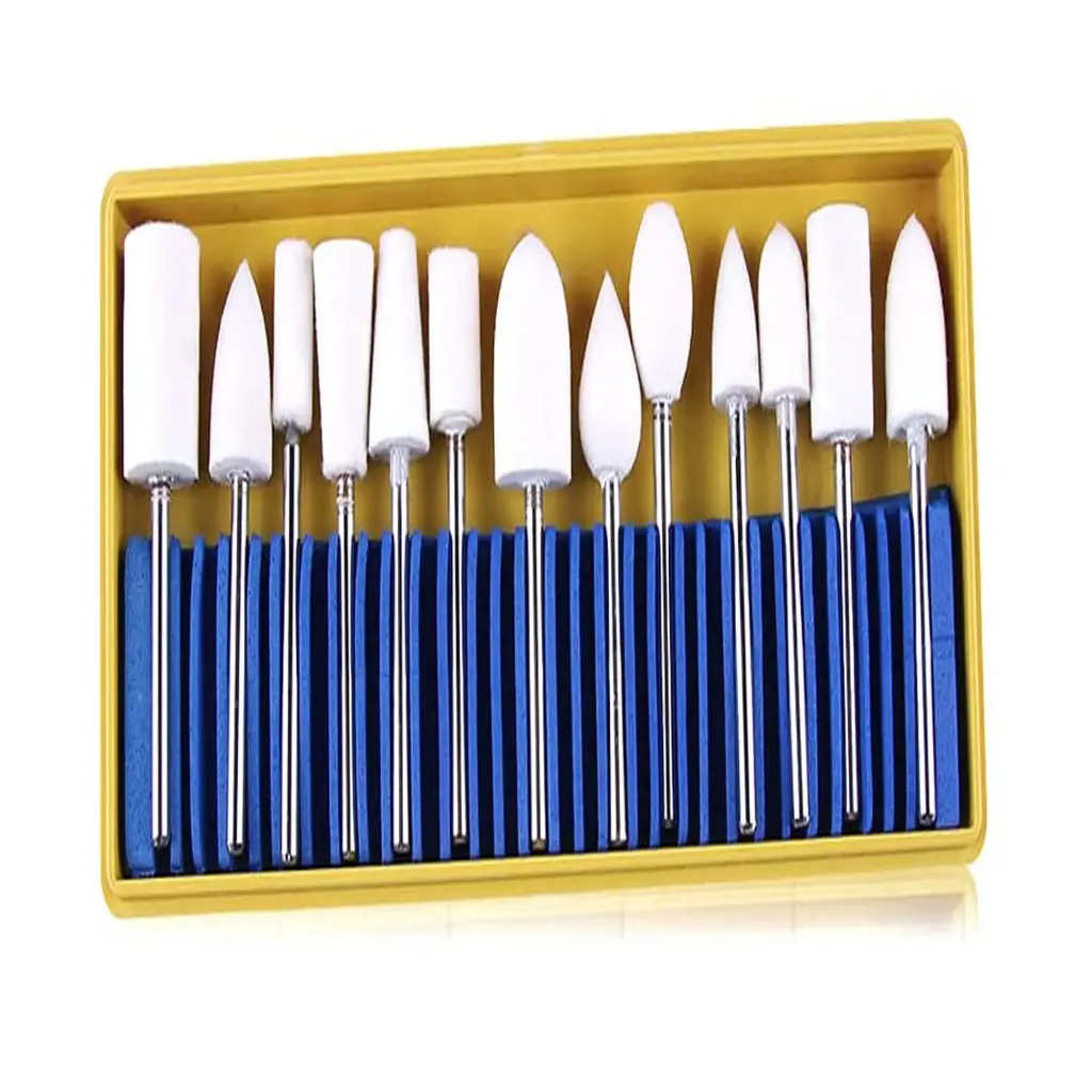 طقم عجلات تلميع من اللباد – 13 قطعة متعددة الأشكال 