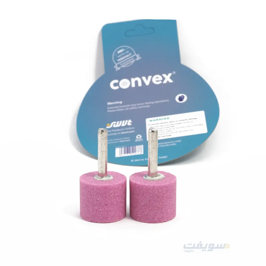 طقم حجر تجليخ وردي قطر 30 مم × بالاكس 6 مم عدد 2 قطعة من CONVEX قوة ودقة في التجليخ لتشطيب مثالي! 