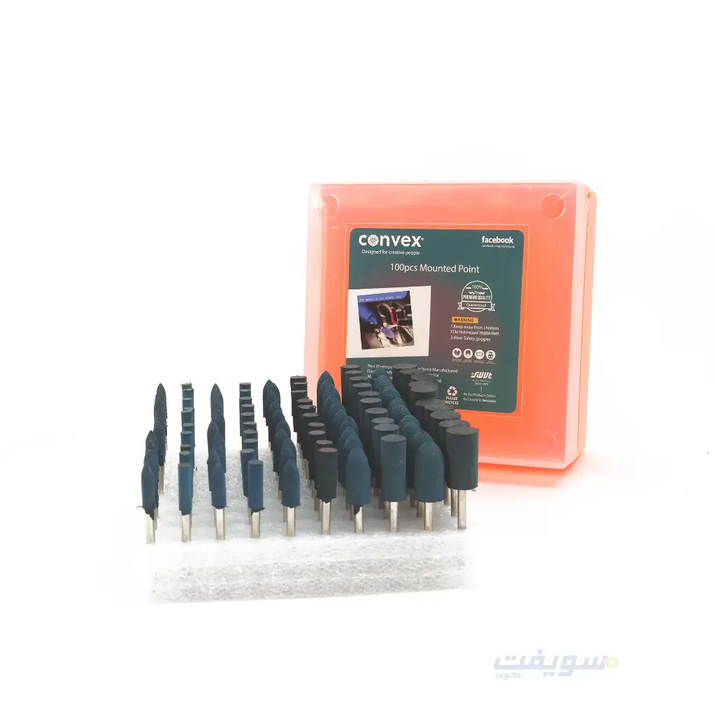 طقم لباد أزرق فاتح خشونة وسط اكس 3 مللي عبوة 100 قطعة من CONVEX لتوازن المثالي بين النعومة والكفاءة في التلميع!