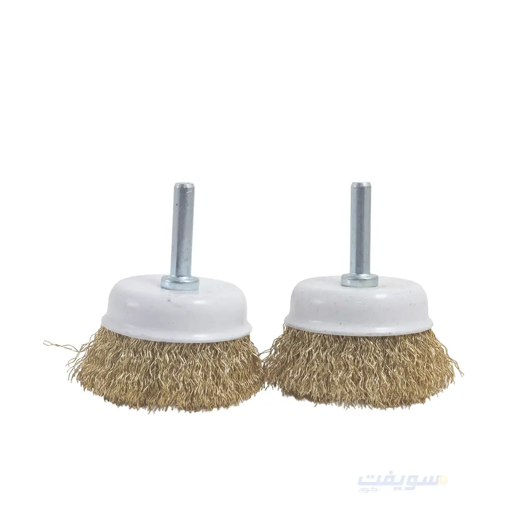  فرشة سلك كوبايـة حديد مطلية بالنحاس – مقاس 50 مم – ماركة 123 | مثالية للشنيور وأعمال الـ DIY