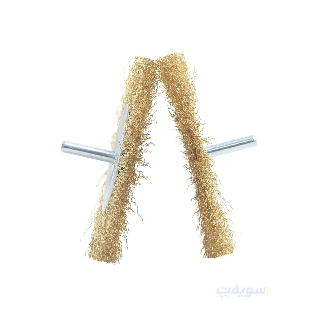 فرشة سلك مستديرة حديد مطلية بالنحاس – قطر 100 مم – ماركة 123 | تنظيف قوي ودقة مثالية لأعمال الـ DIY