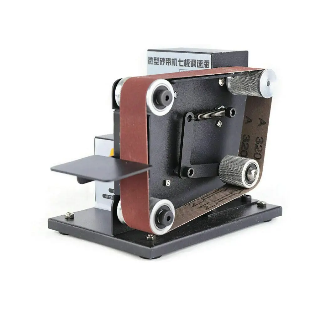  ماكينة صنفرة حزام كهربائية صغيرة من DENESTUS – متعددة الاستخدامات وسرعة قابلة للتعديل 