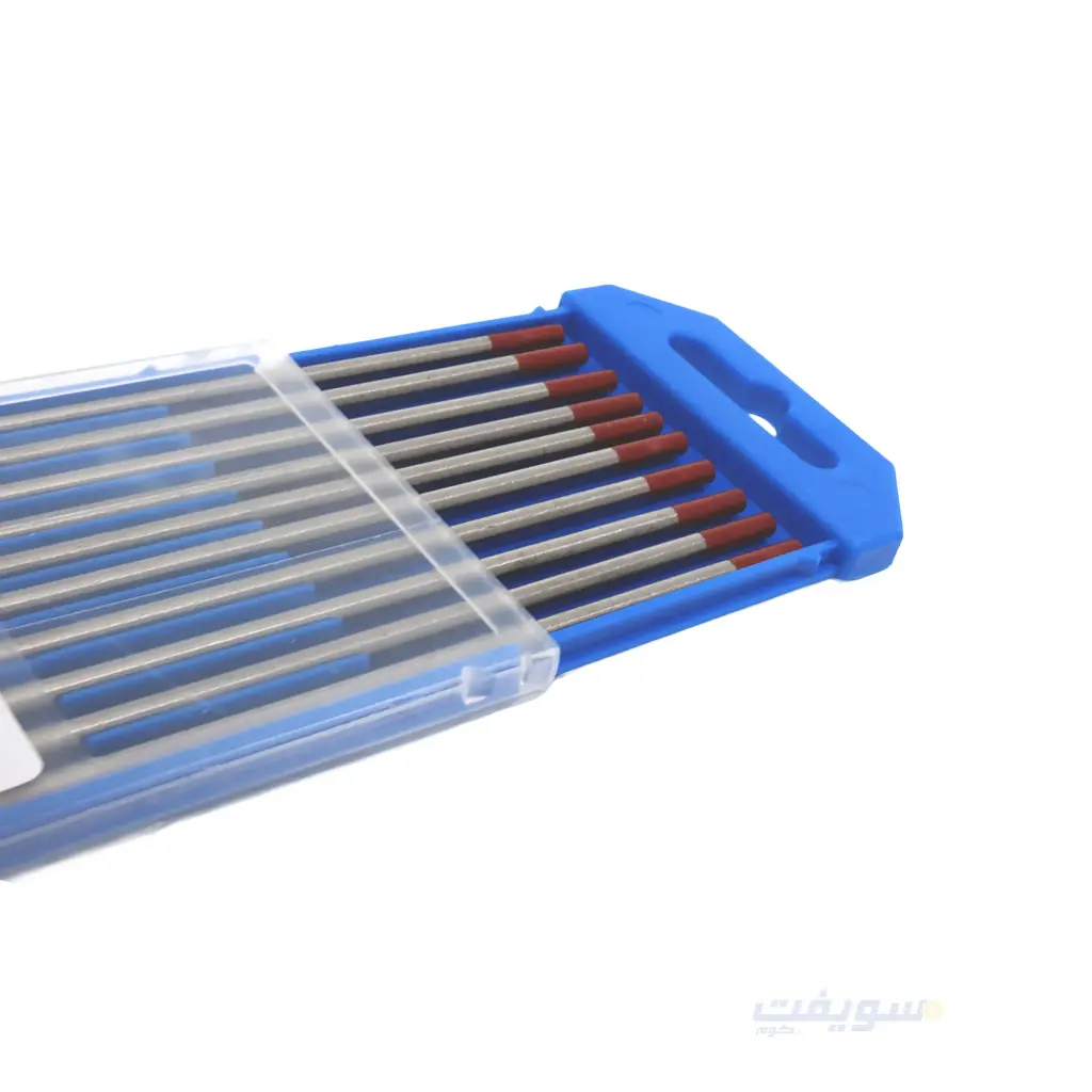 إبر لحام أرغون تنجستين WT20 أحمر – 3.2 مم – عبوة 10 قطع 