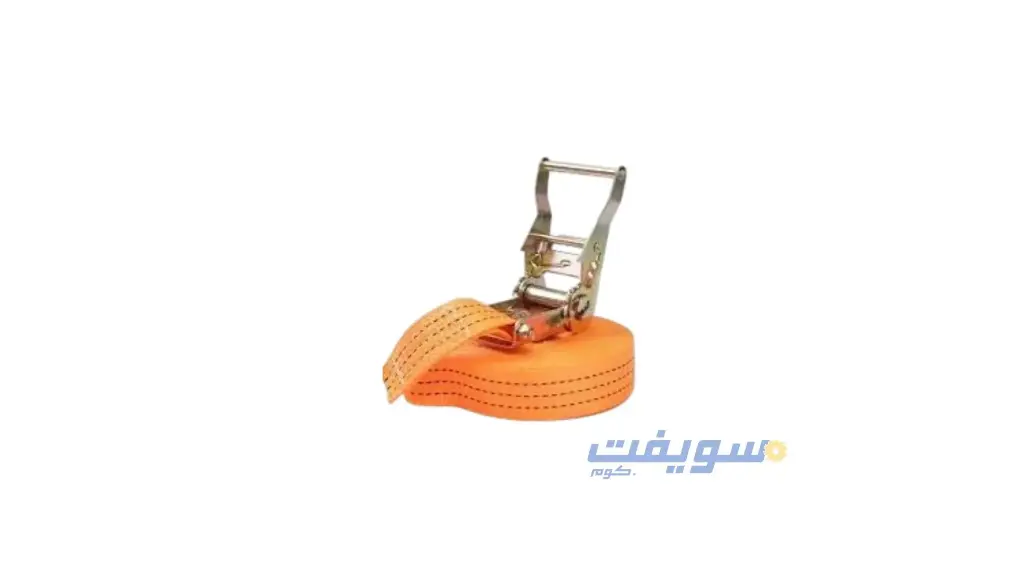 سير ربط بالرّاتشيت لأحمال النقل - قوة تحميل 800 كجم - بخطاف ستانلس  