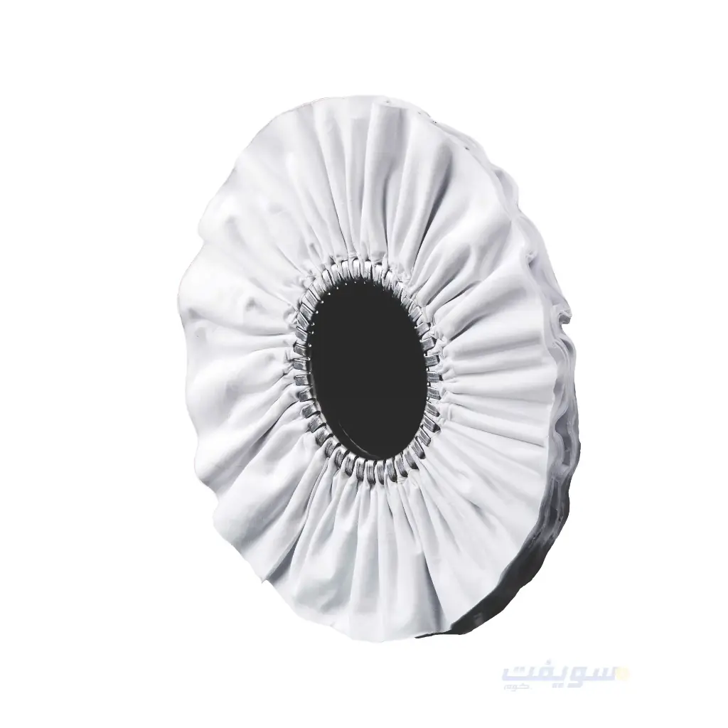 قرص تلميع تركى  قطن أبيض طبيعي مموج – 400×150 مم – 3 طبقات (Soft Stage)